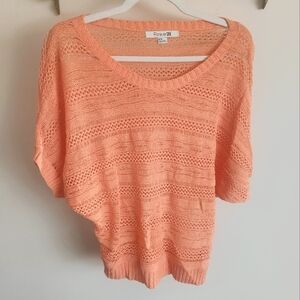 Forever 21 Peach Colored Cropped Sweater